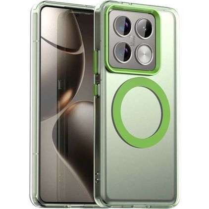 Mobigear Shockproof Coque Xiaomi 14T Pro MagSafe Coque arrière Rigide - Vert