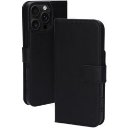 Mobiparts Classic Wallet MagSafe Housse iPhone 16 Pro Max MagSafe Etui Porte-Monnaie - Noir