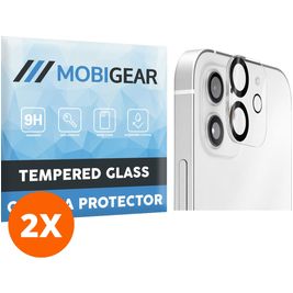 Mobigear iPhone 12 Verre trempé Protection Caméra - Compatible Coque (Lot de 2)