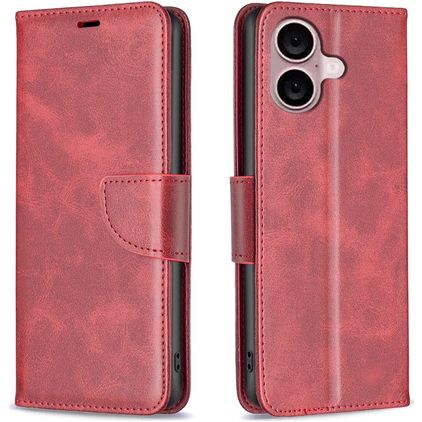 Mobigear Excellent Housse iPhone 16 Plus Etui Porte-Monnaie - Rouge