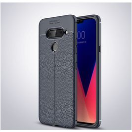 Mobigear Luxury Coque LG V40 ThinQ Coque arrière en TPU Souple - Bleu Marin Mobigear Luxury Coque LG V40 ThinQ Coque arrière en TPU Souple - Bleu Marin