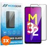 Mobigear Premium Samsung Galaxy M32 4G Verre trempé Protection d'écran - Compatible Coque - Noir (Lot de 3)