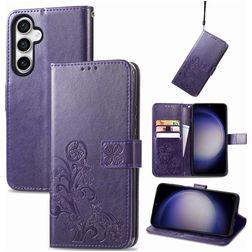 Mobigear Clover Samsung Galaxy S23 FE Étui Portefeuille - Violet