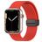 Mobigear Sport Mag Bracelet Silicone Apple Watch Fermeture magnétique - 49/46/45/44 mm - Rouge