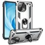 Mobigear Armor Ring Coque Xiaomi Mi 11 Lite Coque arrière Rigide Anti-Chocs avec Anneau-Support - Argent