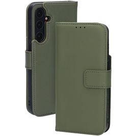 Mobiparts Housse Samsung Galaxy A55 Etui en Cuir Véritable Porte-Monnaie - Vert