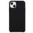 Mobigear Rubber Touch Coque iPhone 15 Coque arrière en Silicone - Noir