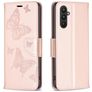 Mobigear Butterfly Housse Samsung Galaxy A24 Etui Porte-Monnaie - Rose doré