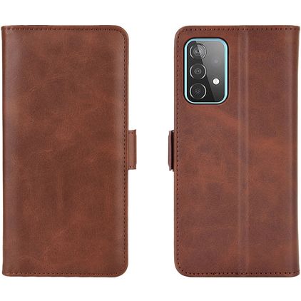 Mobigear Slim Magnet Housse Samsung Galaxy A52 Etui Porte-Monnaie - Marron
