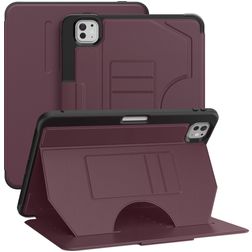 Mobigear Magnetic Folio Coque iPad Pro 11 Pouces (2024) Etui + Porte-crayon - Violet