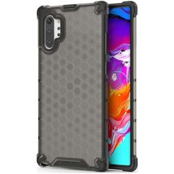 Mobigear Honeycomb Coque Samsung Galaxy Note 10 Plus Coque arrière Rigide Anti-Chocs - Noir