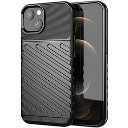 Mobigear Groove Coque iPhone 13 Mini Coque arrière en TPU Souple - Noir