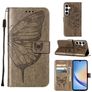 Mobigear Butterfly Housse Samsung Galaxy A35 Etui Porte-Monnaie - Gris
