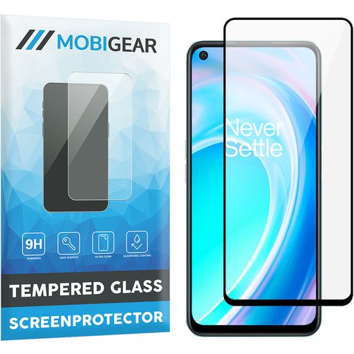 Mobigear Premium OnePlus Nord CE 2 Verre trempé Protection d'écran - Compatible Coque - Noir