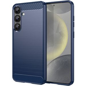 Mobigear Brushed Slim Coque Samsung Galaxy S25 Plus Coque arrière en TPU Souple - Bleu
