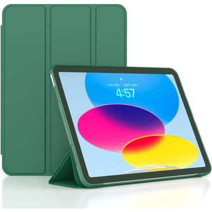 Mobigear Tri-Fold Gel Coque iPad 11 (2025) Etui en TPU,Similicuir - Vert