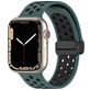 Mobigear Sport Plus Mag Bracelet Silicone Apple Watch Fermeture magnétique - 42/41/40/38 mm - Noir / Vert