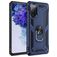 Mobigear Armor Ring Coque Samsung Galaxy S20 FE Coque arrière Rigide Anti-Chocs avec Anneau-Support - Bleu