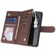Mobigear Zipper Housse iPhone 12 Pro Etui Porte-Monnaie - Marron