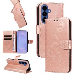 Mobigear Butterfly Housse Samsung Galaxy S26 Etui Porte-Monnaie - Rose doré