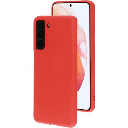 Mobiparts Coque Samsung Galaxy S21 Coque arrière en Silicone - Scarlet Red