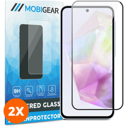 Mobigear Premium Samsung Galaxy A36 Verre trempé Protection d'écran - Compatible Coque - Noir (Lot de 2)