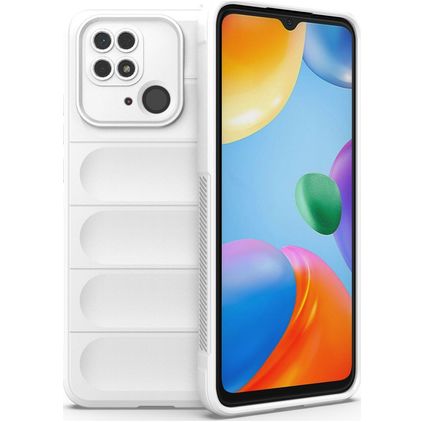 Mobigear Bumpy Coque Xiaomi Redmi 10C Coque arrière en TPU Souple - Blanc