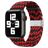 Mobigear Braided Bracelet Nylon pour Apple Watch Fermeture à pince - 42/41/40/38 mm - Noir / Rouge