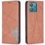 Mobigear Rhombus Slim Housse Motorola Edge 40 Neo Etui - Marron
