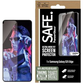 SAFE by PanzerGlass Ultra-Wide-Fit Samsung Galaxy S25 Edge Verre trempé Protection d'écran - Compatible Coque