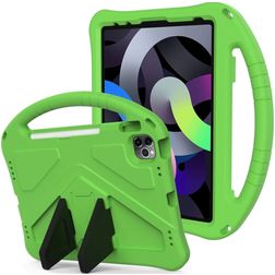 Mobigear AeroArmor Coque iPad 11 (2025) Coque de tablette pour enfants avec Poignée Enfants en EVA + Porte-crayon - Vert