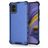 Mobigear Honeycomb Coque Samsung Galaxy A51 Coque arrière Rigide Anti-Chocs - Bleu
