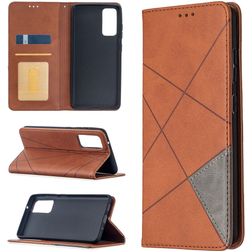 Mobigear Rhombus Slim Housse Samsung Galaxy S20 FE Etui - Marron