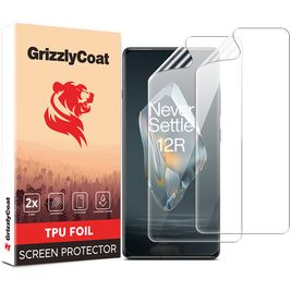 GrizzlyCoat OnePlus 12R Hydrogel TPU Protection d'écran - Compatible Coque + Cadre d'installation (Lot de 2)