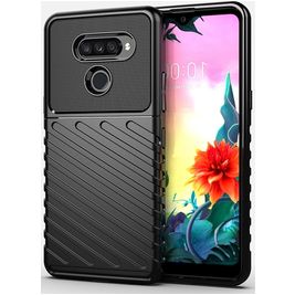 Mobigear Groove Coque LG K50s Coque arrière en TPU Souple - Noir