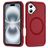 Mobigear Rugged Mag Coque iPhone 16 MagSafe Coque arrière Rigide Anti-Chocs - Rouge