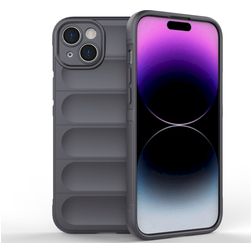 Mobigear Bumpy iPhone 15 Plus TPU souple Coque arrière - Gris anthracite