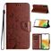 Mobigear Flowers Housse Samsung Galaxy A35 Etui Porte-Monnaie - Marron