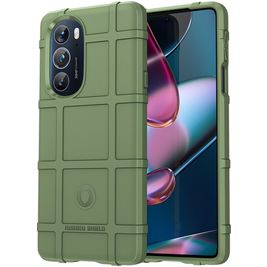 Mobigear Rugged Shield Coque Motorola Edge 30 Pro Coque arrière en TPU Souple Anti-Chocs - Vert