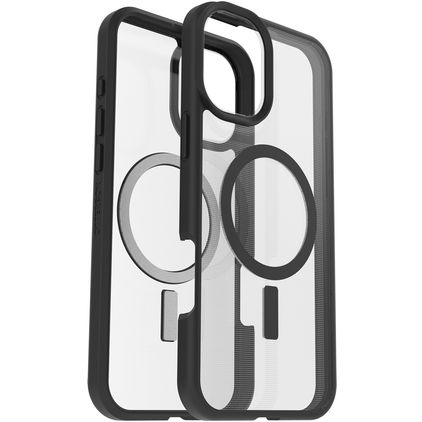 Otterbox React Coque iPhone 16 Plus MagSafe Coque arrière Rigide Anti-Chocs - Transparent / Noir