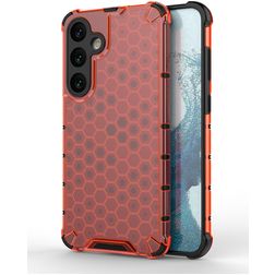 Mobigear Honeycomb Samsung Galaxy S24 Plus Plastique rigide Coque arrière Antichoc - Rouge