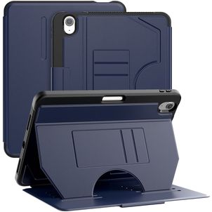 Mobigear Magnetic Folio Coque iPad Air 11 Pouces (2025) Etui + Porte-crayon - Bleu Marin