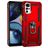 Mobigear Armor Ring Motorola Moto G22 Plastique rigide Coque arrière Antichoc avec bague de maintien - Rouge