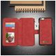 Caseme 007 Housse iPhone 6s Etui avec Coque Détachable Porte-Monnaie - Rouge