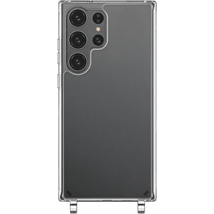 Mobigear Mix & Match Transparent Samsung Galaxy S23 Ultra TPU souple Coque avec cordon - Transparent
