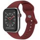 Mobigear Sport Dual Bracelet Silicone Apple Watch Fermeture à clou et passant - 49/46/45/44 mm - Bordeaux