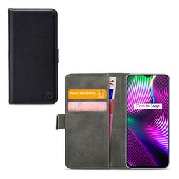Mobilize Classic Gelly Wallet Housse Realme 7i Etui Porte-Monnaie - Noir
