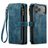 CaseMe C30 Housse iPhone 17 Pro Etui Porte-Monnaie - Bleu