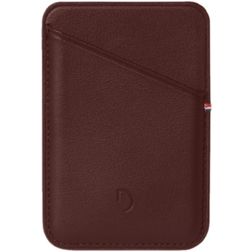 Decoded Card Sleeve - Porte Cartes en en Cuir véritable - 2 Cartes - Compatible MagSafe - Cinnamon Brown