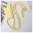 Mobigear Lanyard Card iPhone 15 Coque avec cordon en Silicone et Porte-Cartes - Jaune